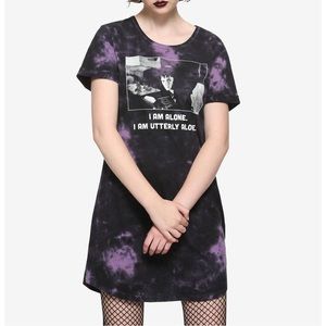 Tim Burton’s Beetlejuice purple & black tie dye tshirt dress from hot topic